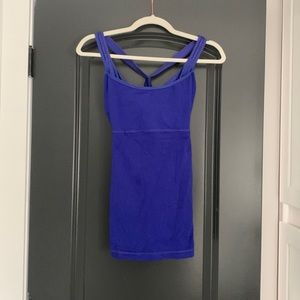 Lululemon Women’s Periwinkle Workout Tank with Built In Sports Bra